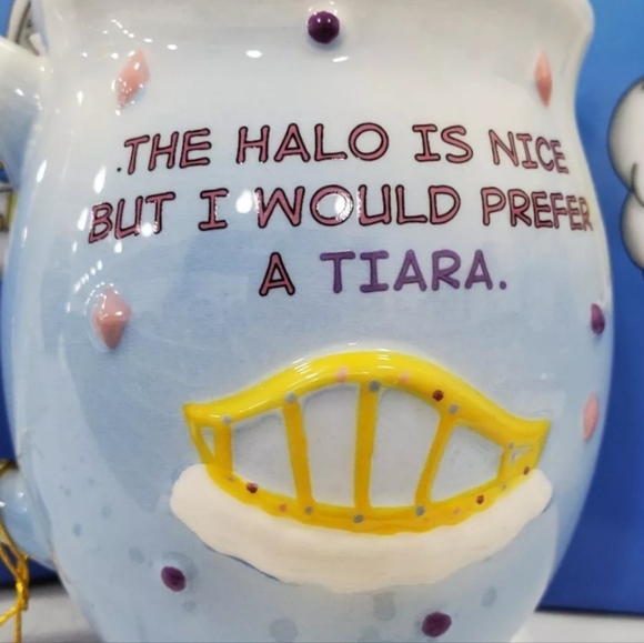 Whimsical "Prefer A Tiara " Westland Heavenly Humor by Bill Abbott 10 Oz Mug New - Picture 3 of 8